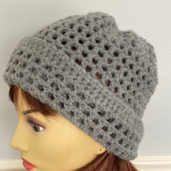 Gray Slouchy Beanie - Soft Warm  Beanie  Teen / Adult - INVENTORY REDUCTION SALE - Picture 9 of 9